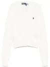 Polo Ralph Lauren Womens Round-neck Two-welt-pockets Cotton Cardigan White