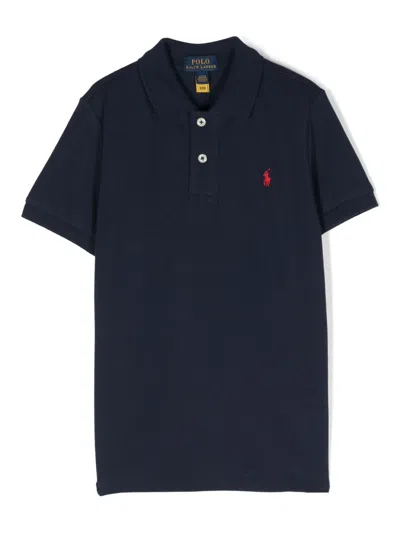 Polo Ralph Lauren Kids' Jersey Polo Shirt In Blue