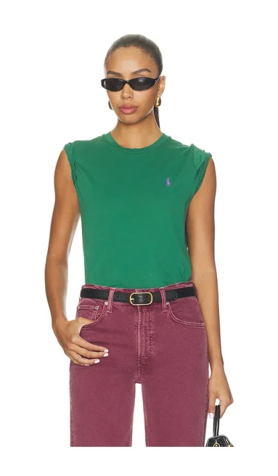 Polo Ralph Lauren Jersey Short Sleeve Crew Neck T-shirt In Bush Green