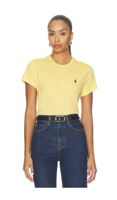 Polo Ralph Lauren Jersey Short Sleeve Crew Neck T-shirt In Collegiate Yellow