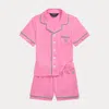 Polo Ralph Lauren Pink Pajamas For Girl With Horse In Laguna Pink