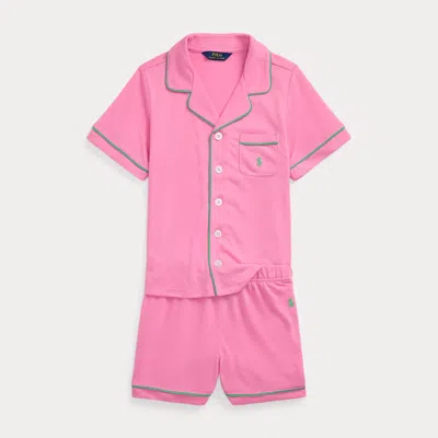 Polo Ralph Lauren Kids' Jersey Sleep Set In Laguna Pink