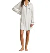 Polo Ralph Lauren Jersey Sleep Shirt In White Cloud In Gray