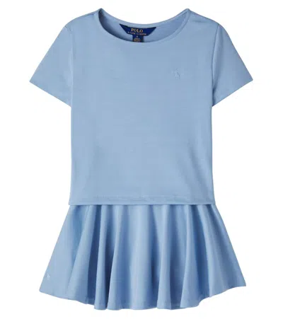 Polo Ralph Lauren Kids' Jersey T-shirt And Skirt Set In Blue