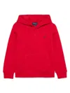 Polo Ralph Lauren Jersey-texture Hoodie In Red
