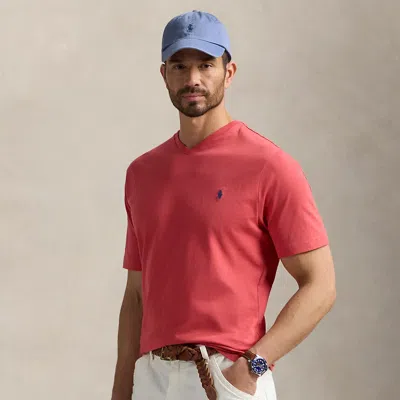 Polo Ralph Lauren Jersey V-neck T-shirt In Spring Red