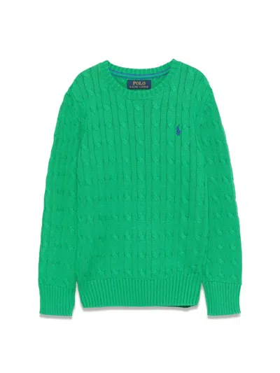 Polo Ralph Lauren Jersey With Logo In Green