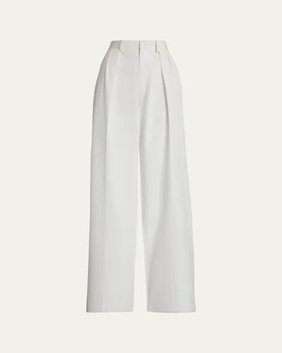 Polo Ralph Lauren Jody Washed Cotton Trousers In White