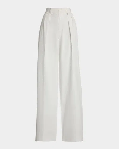 Polo Ralph Lauren Jody Washed Cotton Trousers In White