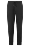 Polo Ralph Lauren Elastic Waistband Fleece Sweatpants With Ribbed Cuffs In Black