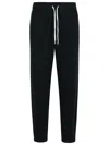 Polo Ralph Lauren Ankle-length Athletic Pants With Tapered Cuffs In Black