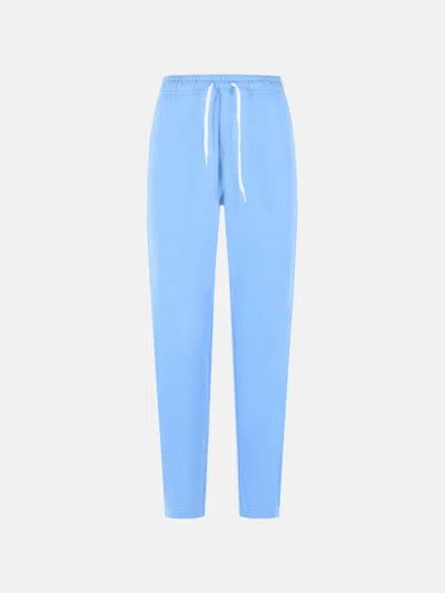 Polo Ralph Lauren 'jogger' Light Blue Cotton Blend Pants