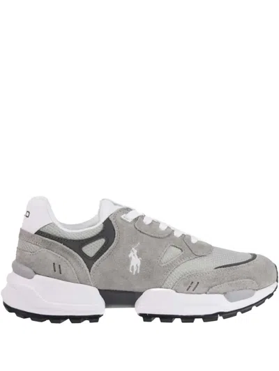 Polo Ralph Lauren Jogger Suede Sneakers In Gray