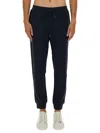 Polo Ralph Lauren Trousers Featuring Ribbed Cuffs And Elastic Waistband In Blue
