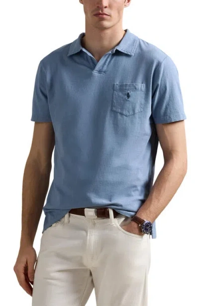 Polo Ralph Lauren Johnny Collar Cotton & Linen Pocket Polo