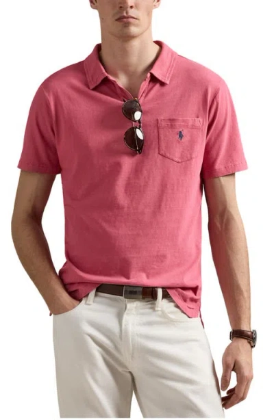 Polo Ralph Lauren Johnny Collar Cotton & Linen Pocket Polo