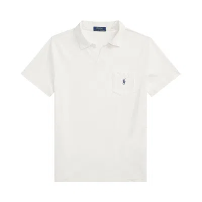 Pre-owned Polo Ralph Lauren Johnny Collar Polo 'nevis' | Cream | Men's Size M In White