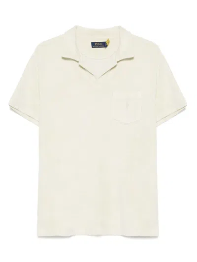 Polo Ralph Lauren Johnny-collar T-shirt In Neutrals