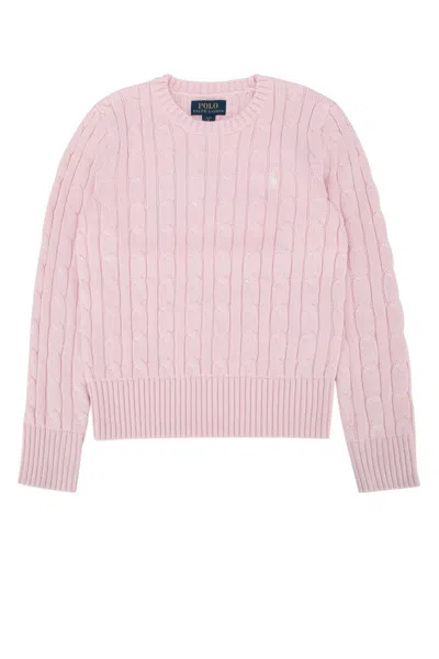 Polo Ralph Lauren Jr Cable Cn-sweater-pullover In Pink