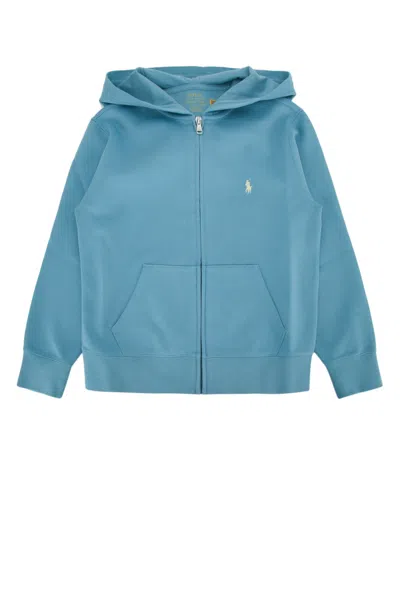 Polo Ralph Lauren Jr Kids Knit Pullover Sweatshirt In Blue