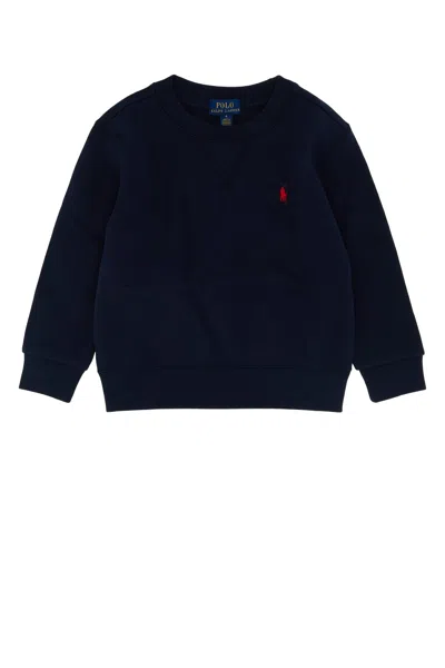 Polo Ralph Lauren Jr Kids Long Sleeve Knit Top In Cruisenavy