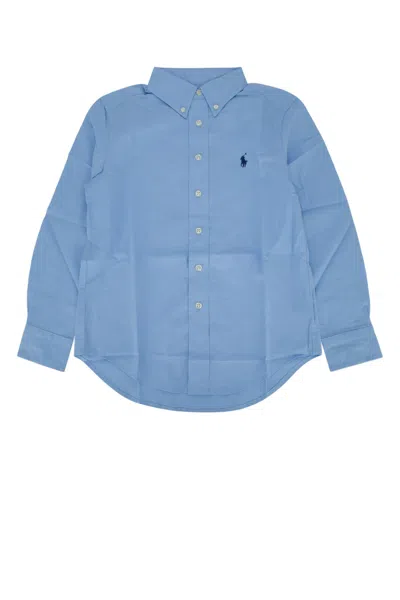 Polo Ralph Lauren Jr Ls Bd Ppc-shirts-sport Shirt In Blue