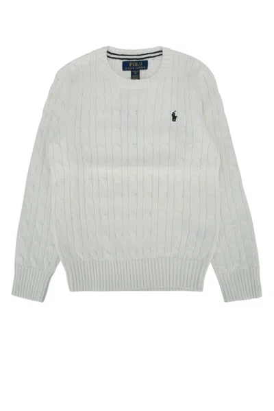 Polo Ralph Lauren Jr Ls Cable Cn-tops-sweater In Gray