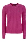 Polo Ralph Lauren Cable Knit Sweater With Round Neckline And Long Sleeves