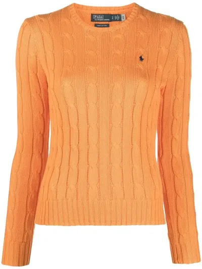 Polo Ralph Lauren Juliana Long Sleeve Pullover In Orange