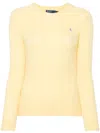 Polo Ralph Lauren Polo Pony-motif Sweater In Yellow & Orange
