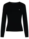 Polo Ralph Lauren Maglione In Misto Lana Nera Donna In Black