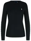Polo Ralph Lauren Long Sleeve Stretch Woven Julianna Pullover In Black