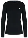 Polo Ralph Lauren Long Sleeve Stretch Woven Julianna Pullover In Black