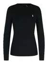 Polo Ralph Lauren Julianna Black Wool Blend Sweater In Black