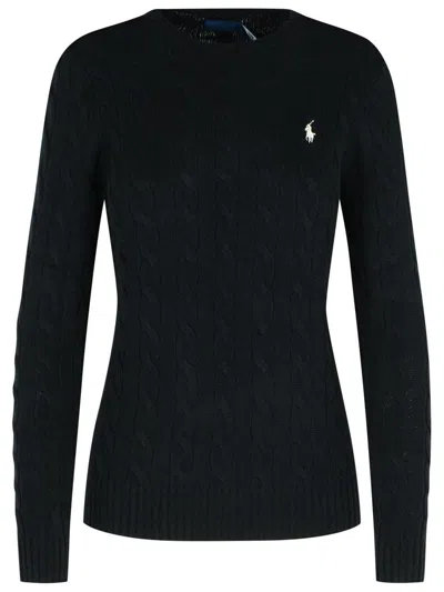 Polo Ralph Lauren 'julianna' Black Wool Blend Sweater