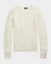 Polo Ralph Lauren Julianna Cable-knit Cashmere Sweater In Animal Print