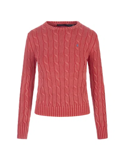 Polo Ralph Lauren Julianna Cable-knit Jumper In Red