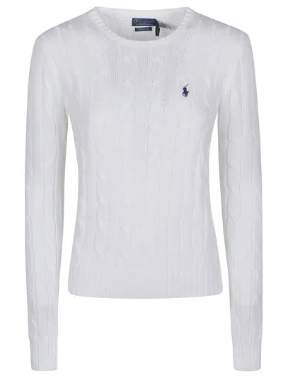 Polo Ralph Lauren Julianna Cable Knit Long Sweater In White