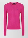 Polo Ralph Lauren Cable Knit Sweater With Round Neckline And Long Sleeves