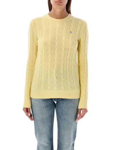 Polo Ralph Lauren Julianna Cable Knit Sweater In Yellow