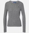 Polo Ralph Lauren Ralph Lauren Gray Wool And Cashmere Cable-knit Sweater In Grey
