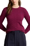 Polo Ralph Lauren Woven V-neck Sweater In Plum Heather