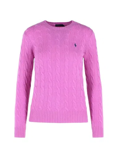 Polo Ralph Lauren Julianna Cable-knit Sweater In Pink