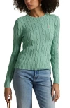 Polo Ralph Lauren Julianna Cotton Cable Sweater In Celadon