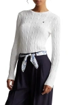 Polo Ralph Lauren Julianna Cotton Cable Sweater In White