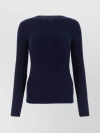 Polo Ralph Lauren Womens Hunter Navy Cable-knit Round-neck Cashmere Jumper In Blue