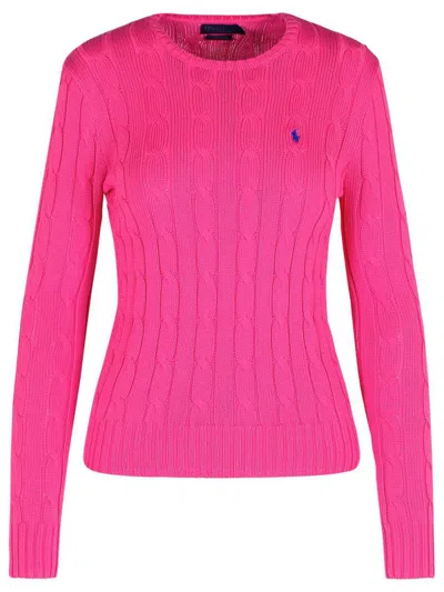 POLO RALPH LAUREN POLO RALPH LAUREN 'JULIANNA' FUCHSIA COTTON SWEATER