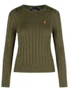 Polo Ralph Lauren 'julianna' Green Cotton Sweater In Green