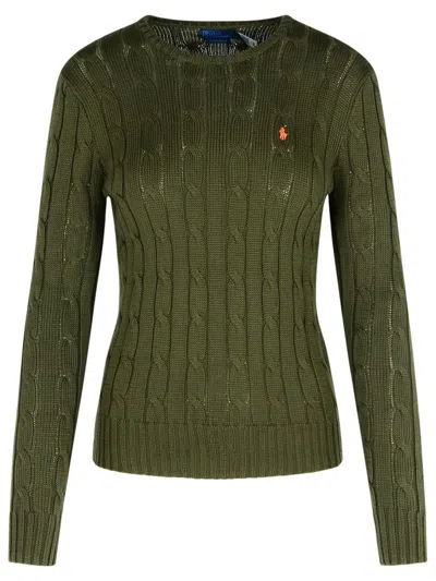 POLO RALPH LAUREN POLO RALPH LAUREN JULIANNA' GREEN COTTON SWEATER