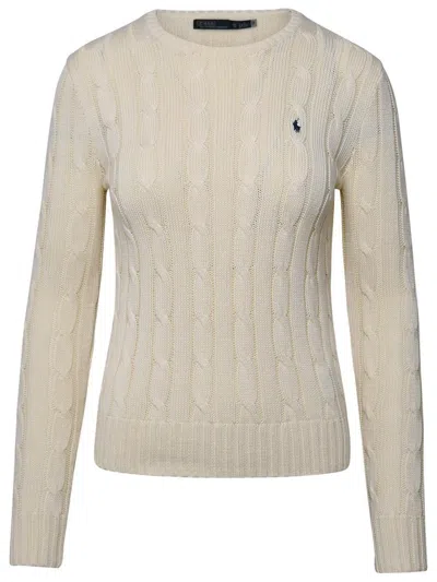 POLO RALPH LAUREN POLO RALPH LAUREN JULIANNA IVORY COTTON SWEATER